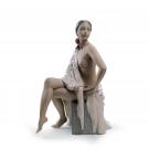 Lladro Classic Sculpture, Nude With Shawl Woman Figurine