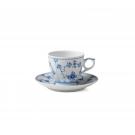 Royal Copenhagen, Blue Fluted Plain Espresso Cup and Saucer Set