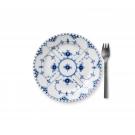 Royal Copenhagen, Blue Fluted Full Lace Dessert Plate, Single
