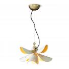 Lladro Modern Lighting, Blossom Hanging Lamp. White-Gold