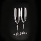 Lalique 100 Points Toasting Crystal Flute Crystal Glasses By James Suckling, Pair