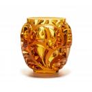 Lalique Tourbillons 8 1/8" Amber Crystal Vase, Limited Edition