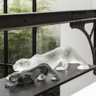 Lalique Zeila Grey Panther 8.5" Sculpture