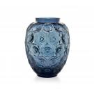 Lalique Anemones Grand 19" Vase, Midnight Blue, Limited Edition