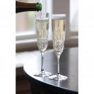 Waterford Lismore Diamond Champagne Toasting Flutes, Pair