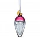 Waterford Crystal Lismore Drop Ornament Faith Cranberry