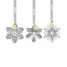 Waterford Crystal 2022 Mini Ornaments Set of Three