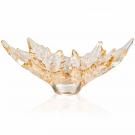 Lalique Champs Elysees 10" Bowl, Gold Luster