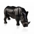 Lalique Rhinoceros Sculpture, Black