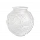 Lalique Hirondelles 8.5" Round Vase, Clear
