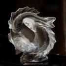 Lalique Double Fish 4" Sculpture, Clear