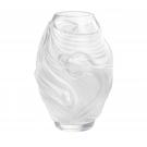 Lalique Poissons Combattants 7" Vase, Clear