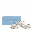 Wedgwood Fortune Teapot and Set of 2 Teacups and Saucers