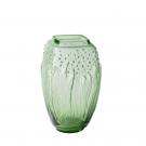 Lalique Muguet 11.5" Vase, Green