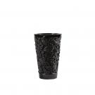 Lalique Merles et Raisins Medium 8.75" Vase, Black