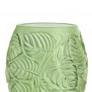 Lalique Feuilles 6.5" Vase, Green