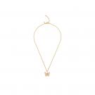 Lalique Papillon Necklace, 18k Gold Plated, Peach Crystal
