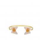 Lalique Papillon Flexible Bracelet, Gold, Peach Crystal, Small
