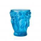 Lalique Bacchantes 9.5" Vase, Blue