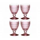 Villeroy and Boch Boston Colored Water Goblet Set of 4 Rose