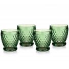 Villeroy and Boch Boston Colored Double Old Fashioned Green Set of 4