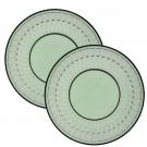 Villeroy and Boch Boston Colored Salad Plate Pair, Green