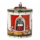 Villeroy and Boch Christmas Toys Gift box round, Santa brings gifts