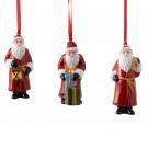 Villeroy and Boch 2022 Nostalgic Santa Claus Ornaments Set of Three