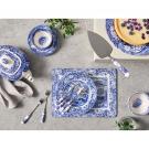 Spode Blue Italian Flatware Pastry Forks Set of 6, Ceramic Handle