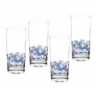 Spode Blue Italian Glassware Highball Glasses Set of 4