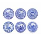 Spode Blue Room Set of 6 Assorted Traditions Plate