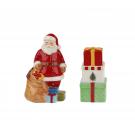 Spode Christmas Tree Figural Santa And Gifts Salt And Pepper Set