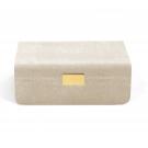 Aerin Modern Shagreen Large Jewelry Box, Wheat