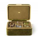 Aerin Beauvais Velvet Jewelry Box, Moss