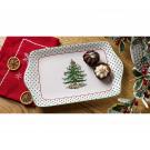 Spode Christmas Tree Polka Dot Dessert Tray