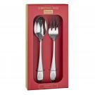 Spode Christmas Tree Cutlery Salad Servers, Stainless
