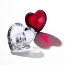 Baccarat Crystal, Puffed Cupid Heart, Ruby