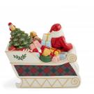 Spode Christmas Tree Figural Santa Sleigh Cookie Jar