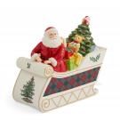 Spode Christmas Tree Figural Santa Sleigh Cookie Jar