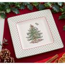 Spode Christmas Tree Polka Dot Square Platter