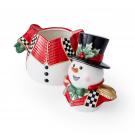 Spode Christmas Tree, Black and White Figural Snowman Cookie Jar