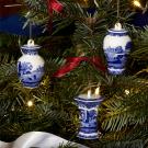Spode Blue Italian Christmas Set of 3 Mini Urn Ornaments