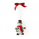Spode Christmas Figural Snowman with Red Scarf Ornament