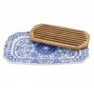 Spode Judaica Challah Tray with Wood Insert