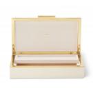 Aerin Shagreen Envelope Box, Cream