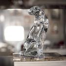 Baccarat Crystal, Seated Cheetah On Watch