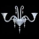 Baccarat Crystal, Two-Light Wall Crystal Sconce By Mathias
