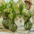 Aerin 5.6" Sancia Gourd Glass Vase, Fern