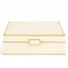 Aerin Classic Shagreen Large Jewelry Box, Cream