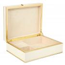 Aerin Classic Shagreen Large Jewelry Box, Cream